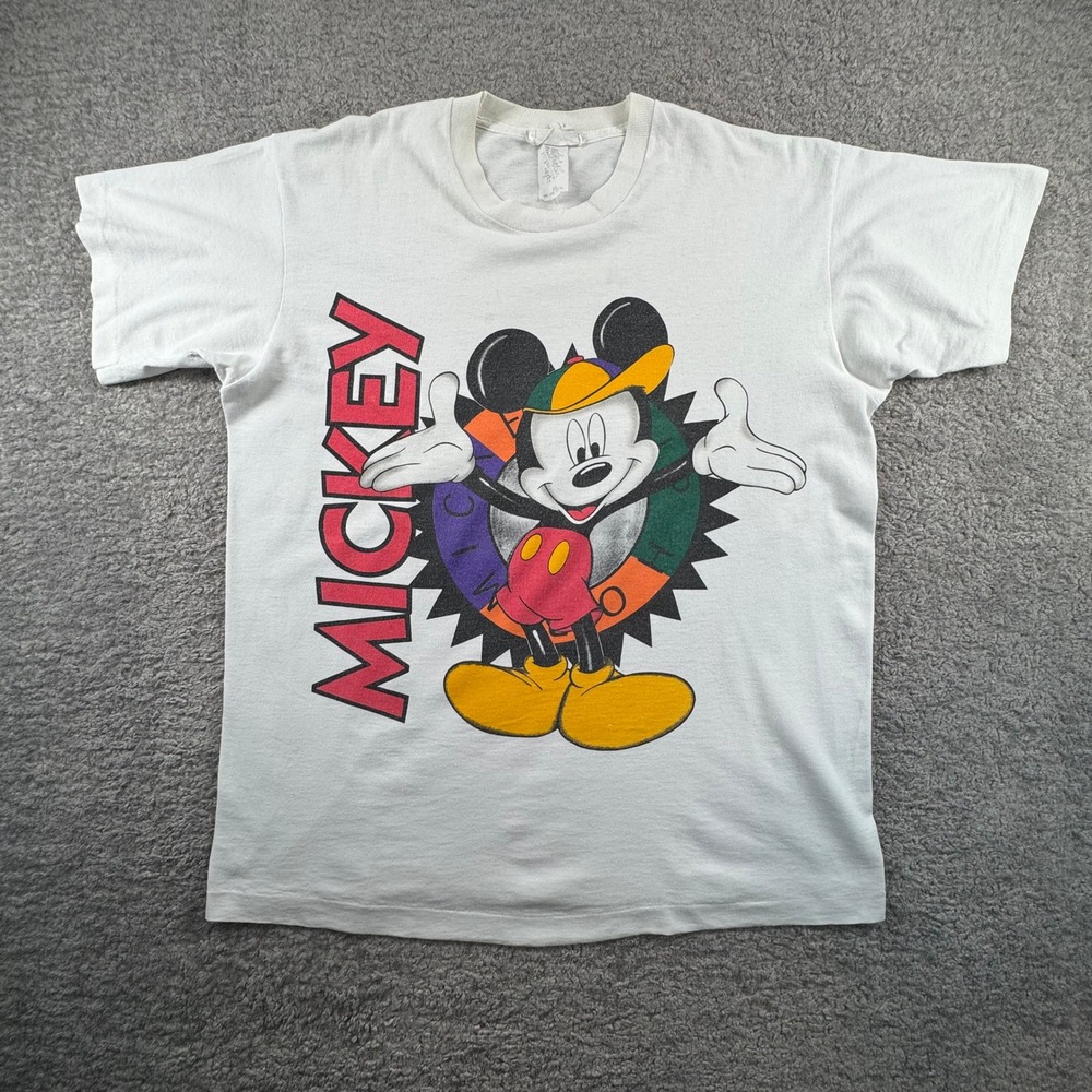 Vtg Jerry Leigh Mickey Mouse Single Stitch Disney Tshirt‎ One Size Fits All USA